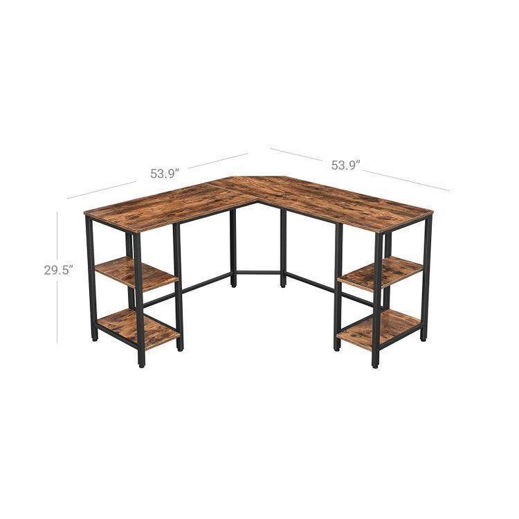 4 Shelves Computer Desk FredCo