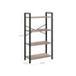 4-Tier Bookcase with Steel Frame FredCo