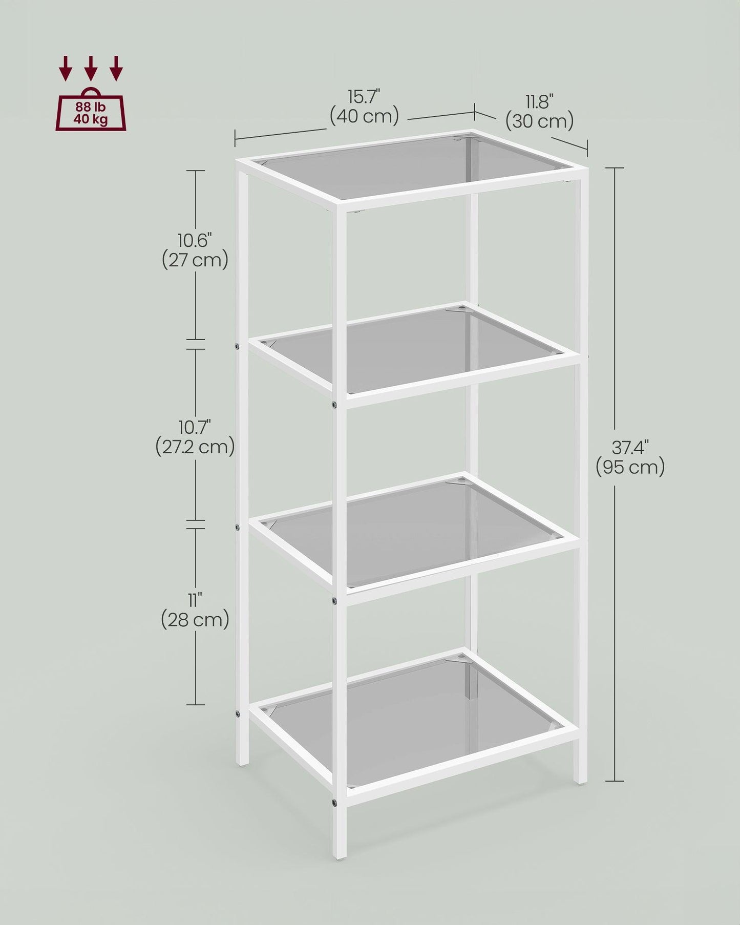4-Tier Bookshelf FredCo