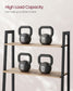 4-Tier Bookshelf Camel Brown and Black FredCo