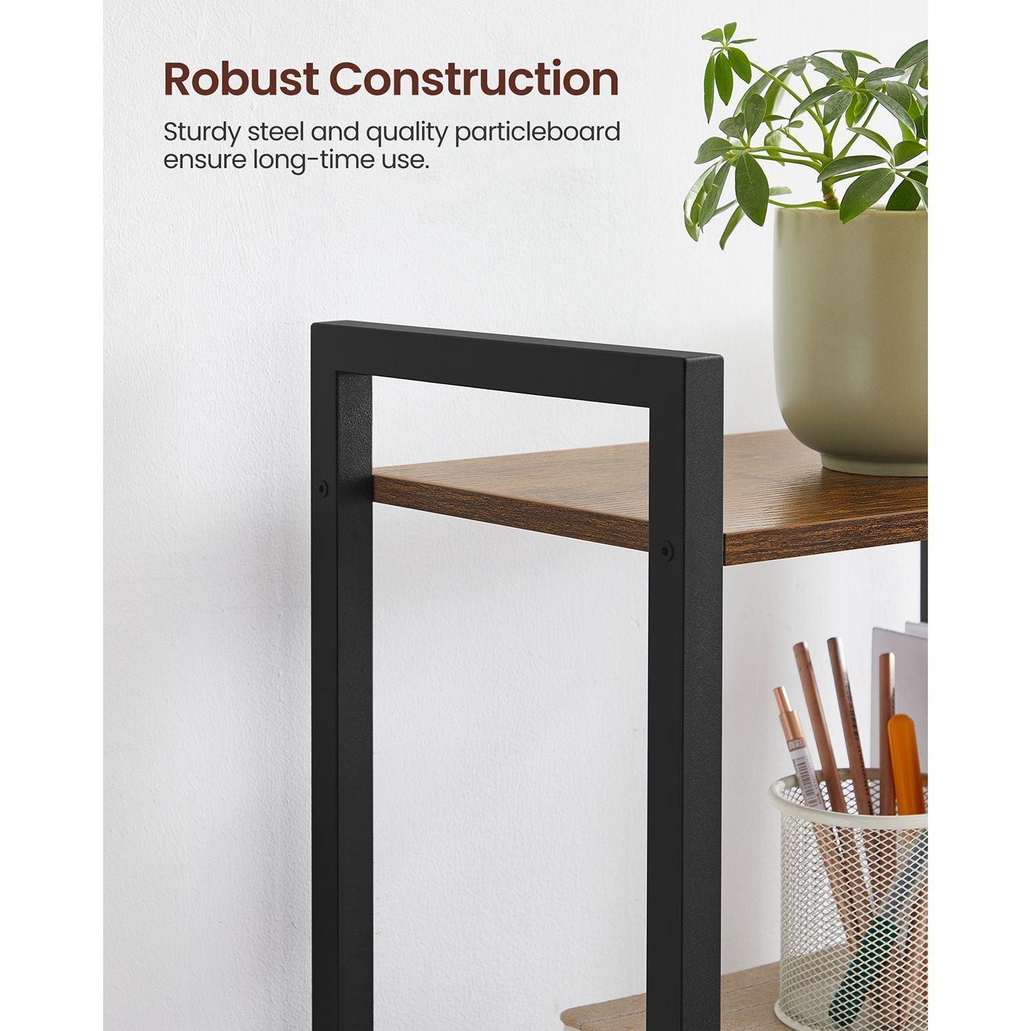 4-Tier Bookshelf Industrial Style FredCo