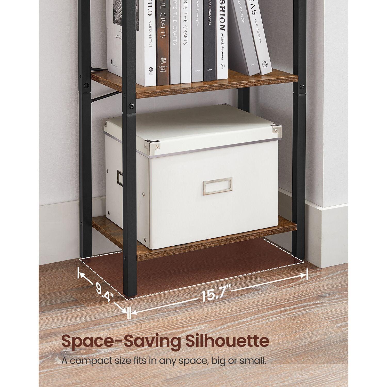 4-Tier Bookshelf Industrial Style FredCo