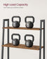 4-Tier Bookshelf Rustic Brown and Black FredCo