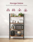 4-Tier Bookshelf Rustic Brown and Black FredCo