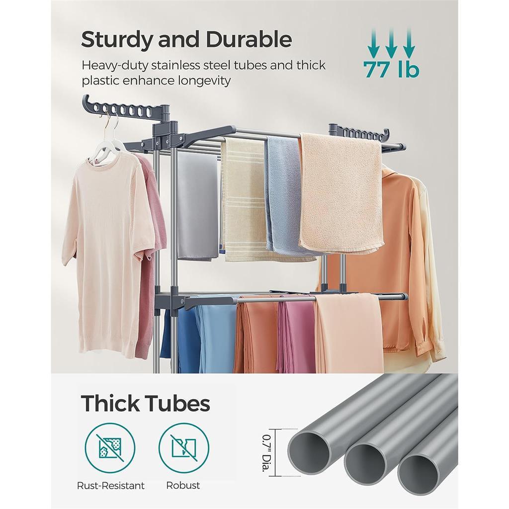 4-Tier Clothes Drying Rack Stand FredCo