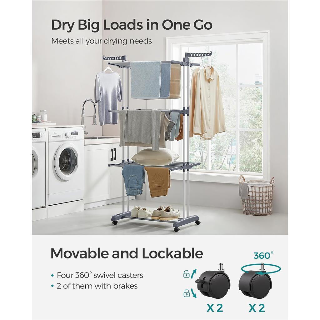 4-Tier Clothes Drying Rack Stand FredCo