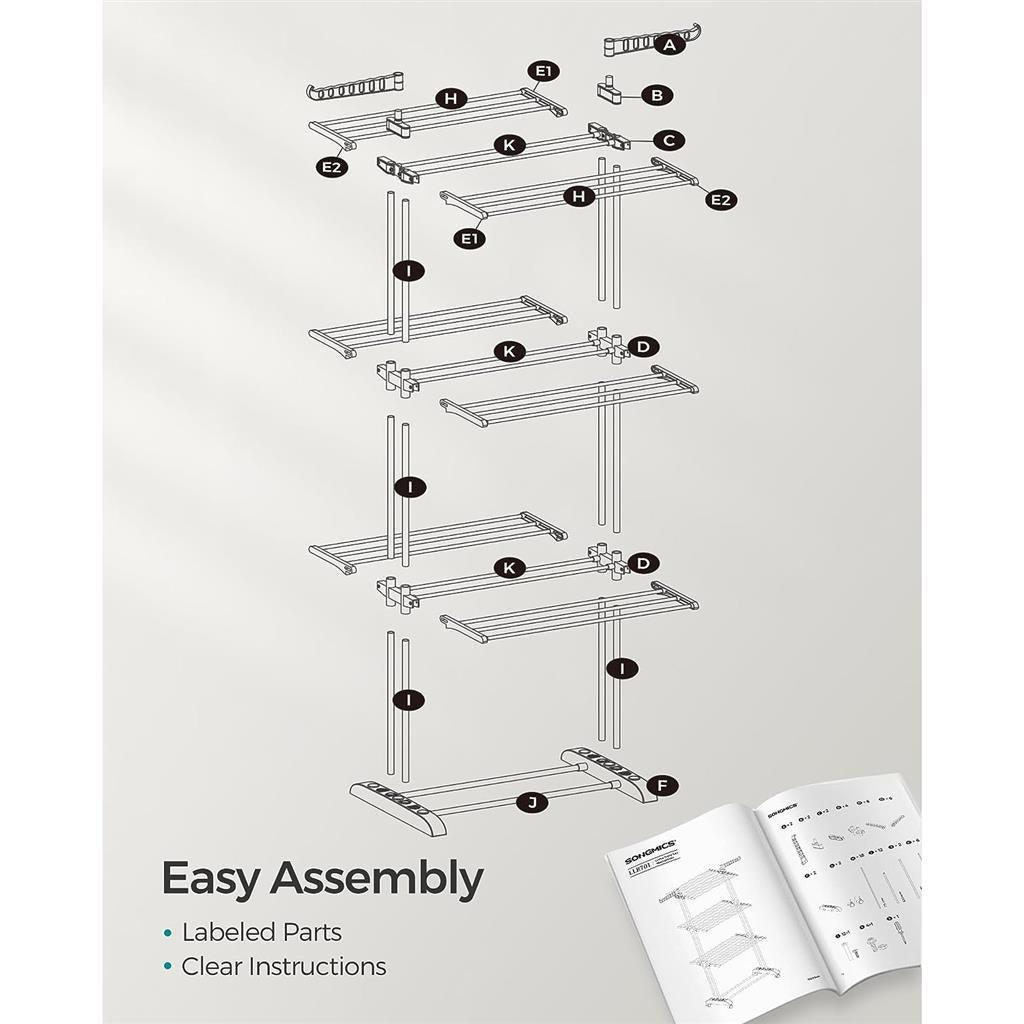 4-Tier Clothes Drying Rack Stand FredCo