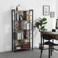 4 Tier Industrial Bookshelf Rustic Brown FredCo