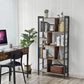 4 Tier Industrial Bookshelf Rustic Brown FredCo