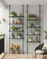 4-Tier Metal Over-the-Toilet Storage Shelf Ink Black FredCo