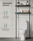 4-Tier Metal Over-the-Toilet Storage Shelf Ink Black FredCo