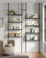 4-Tier Metal Over-the-Toilet Storage Shelf Ink Black FredCo