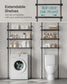 4-Tier Metal Over-the-Toilet Storage Shelf Ink Black FredCo