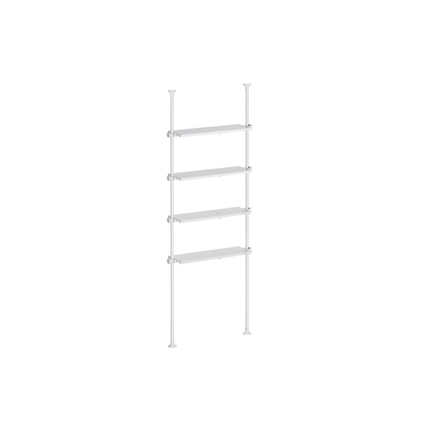 4-Tier Metal Over-the-Toilet Storage Shelf Pearl White FredCo