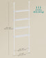 4-Tier Metal Over-the-Toilet Storage Shelf Pearl White FredCo