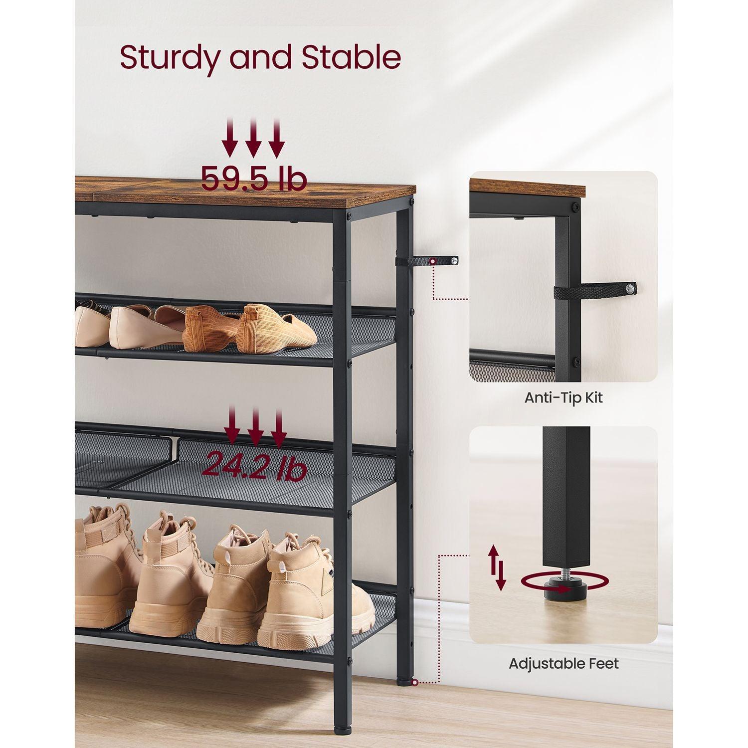 4-Tier Shoe Rack FredCo