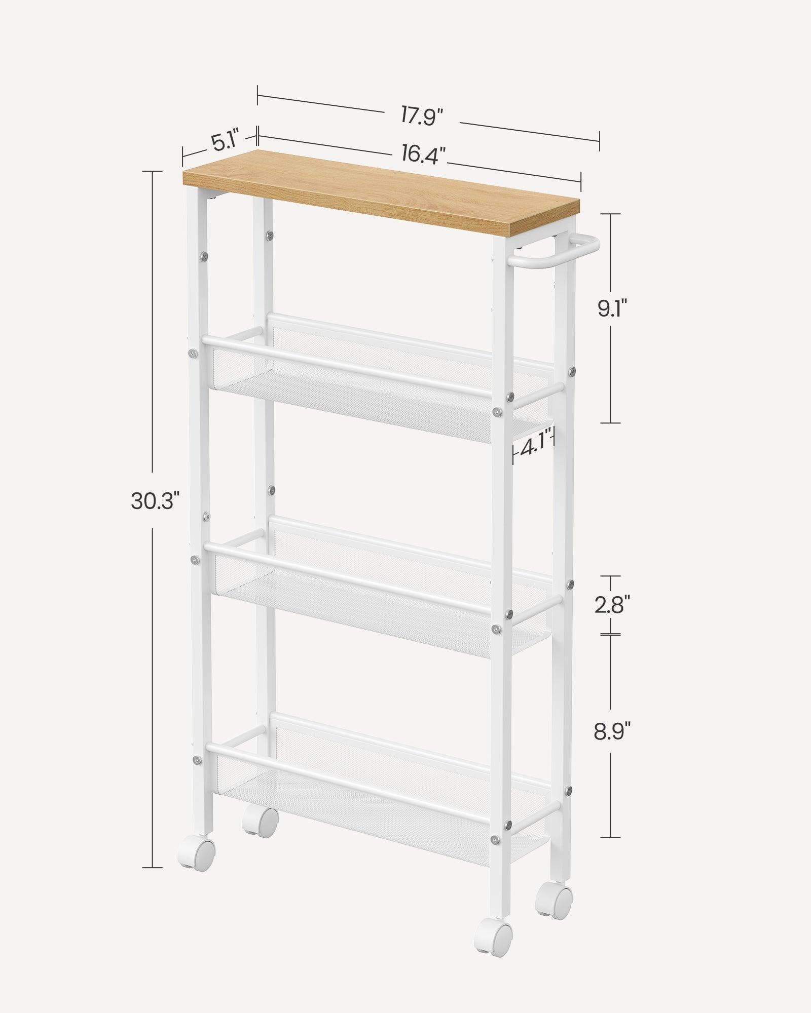 4-Tier Storage Cart 5.1" Deep FredCo
