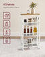 4-Tier Storage Cart 5.1" Deep FredCo