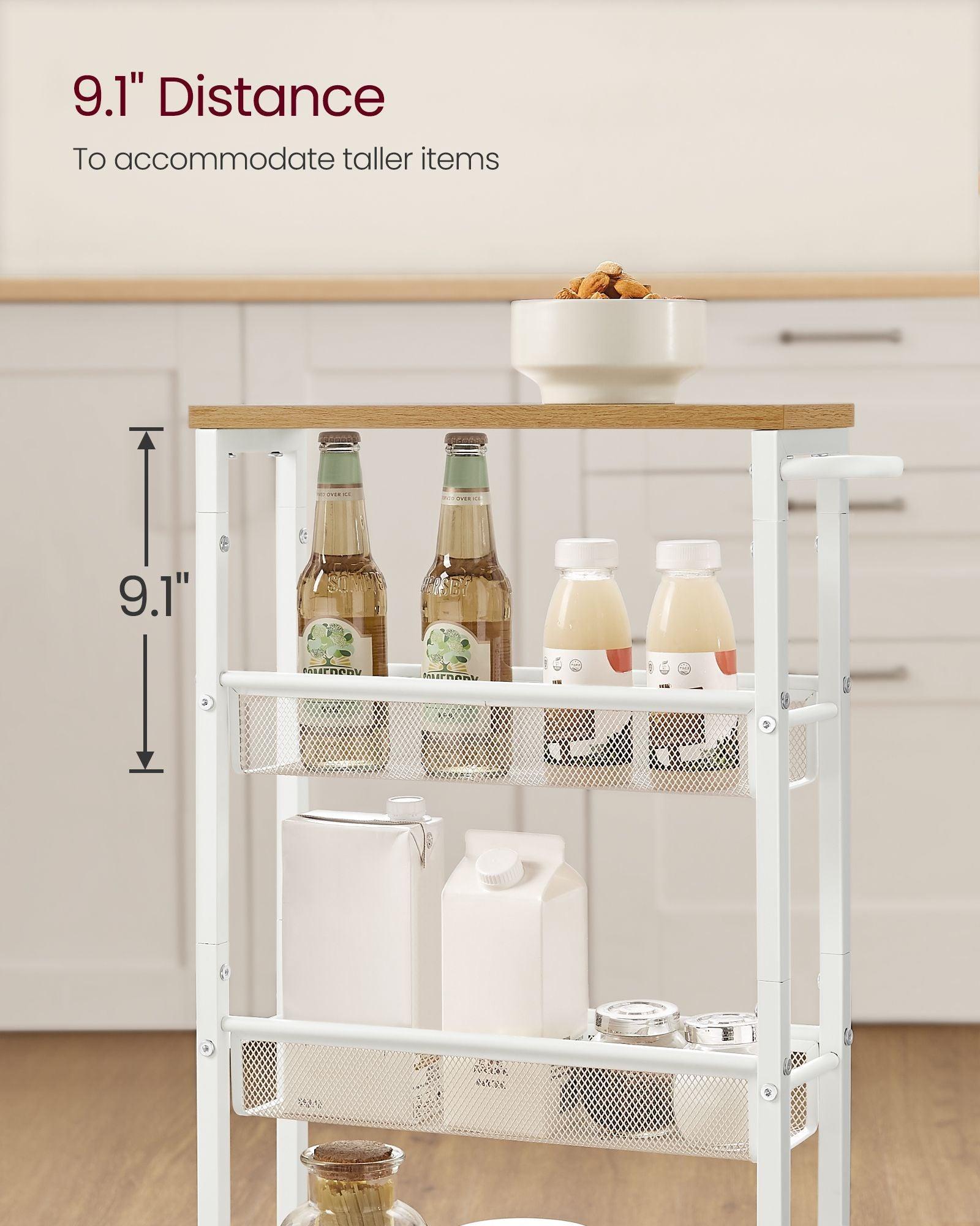 4-Tier Storage Cart 5.1" Deep FredCo