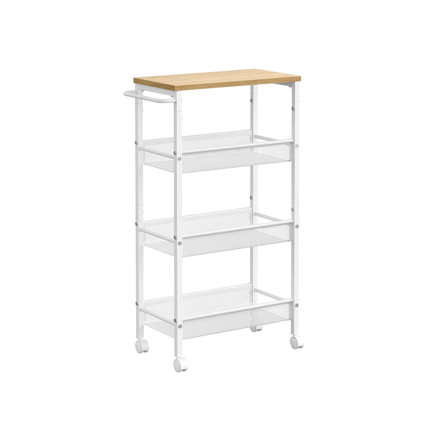 4-Tier Storage Cart 8.7'' Deep FredCo
