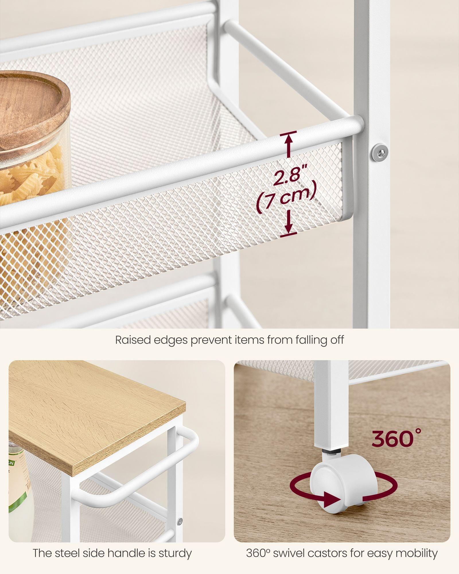 4-Tier Storage Cart 8.7'' Deep FredCo