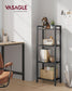 4-Tier Tall Bookshelf Ebony Black and Ink Black FredCo