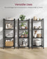 4-Tier Tall Bookshelf Ebony Black and Ink Black FredCo