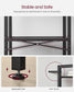 4-Tier Tall Bookshelf Ebony Black and Ink Black FredCo