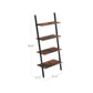 4 Tiers Wall Shelf Rustic Brown FredCo