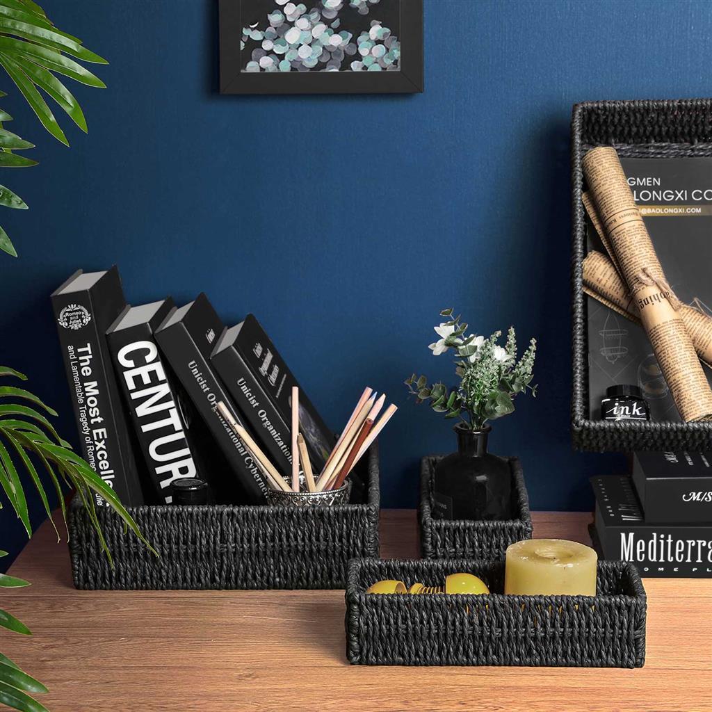 4 Woven Storage Baskets FredCo