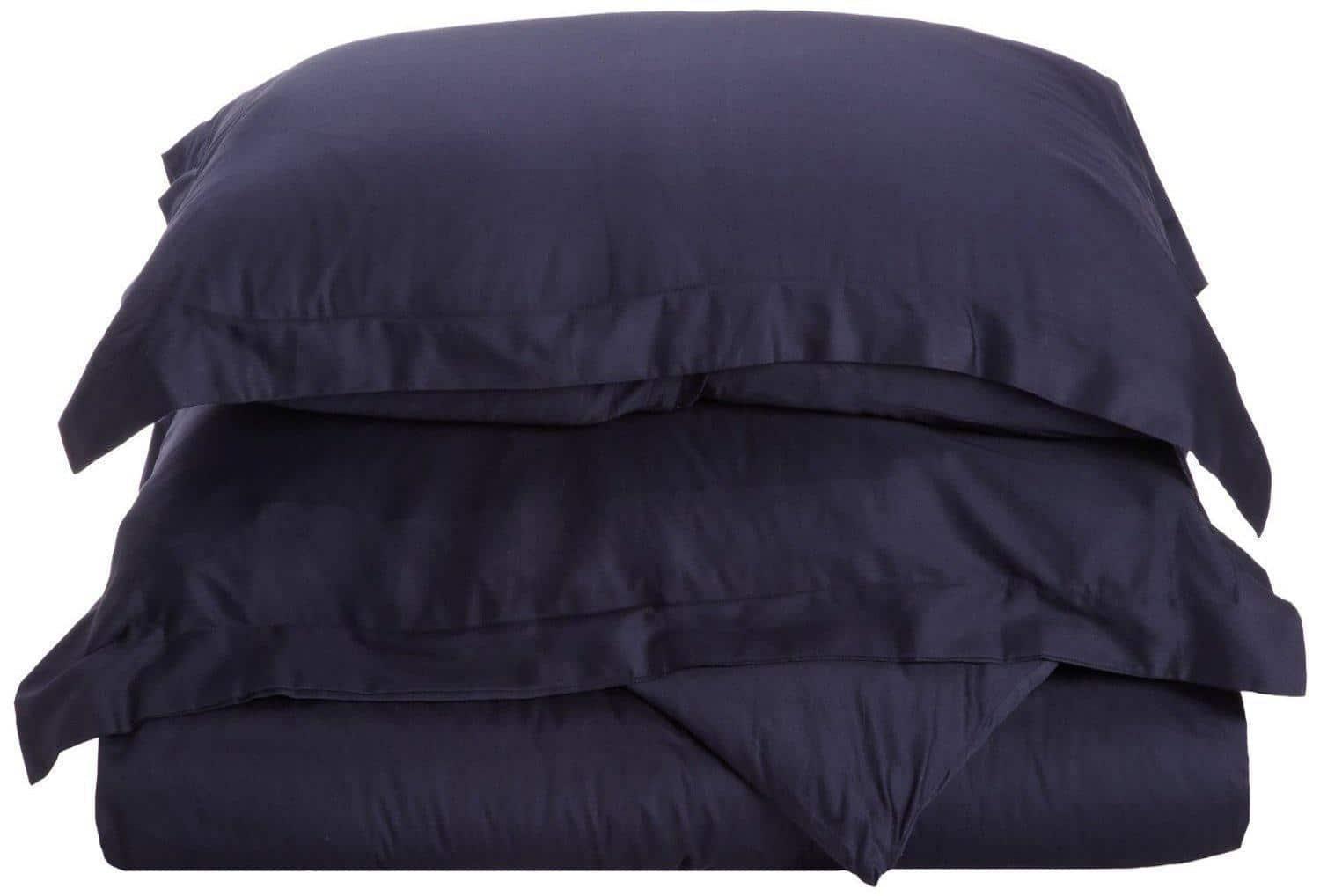 400-Thread Count 100% Egyptian Cotton Elegant Solid Duvet Cover Set FredCo