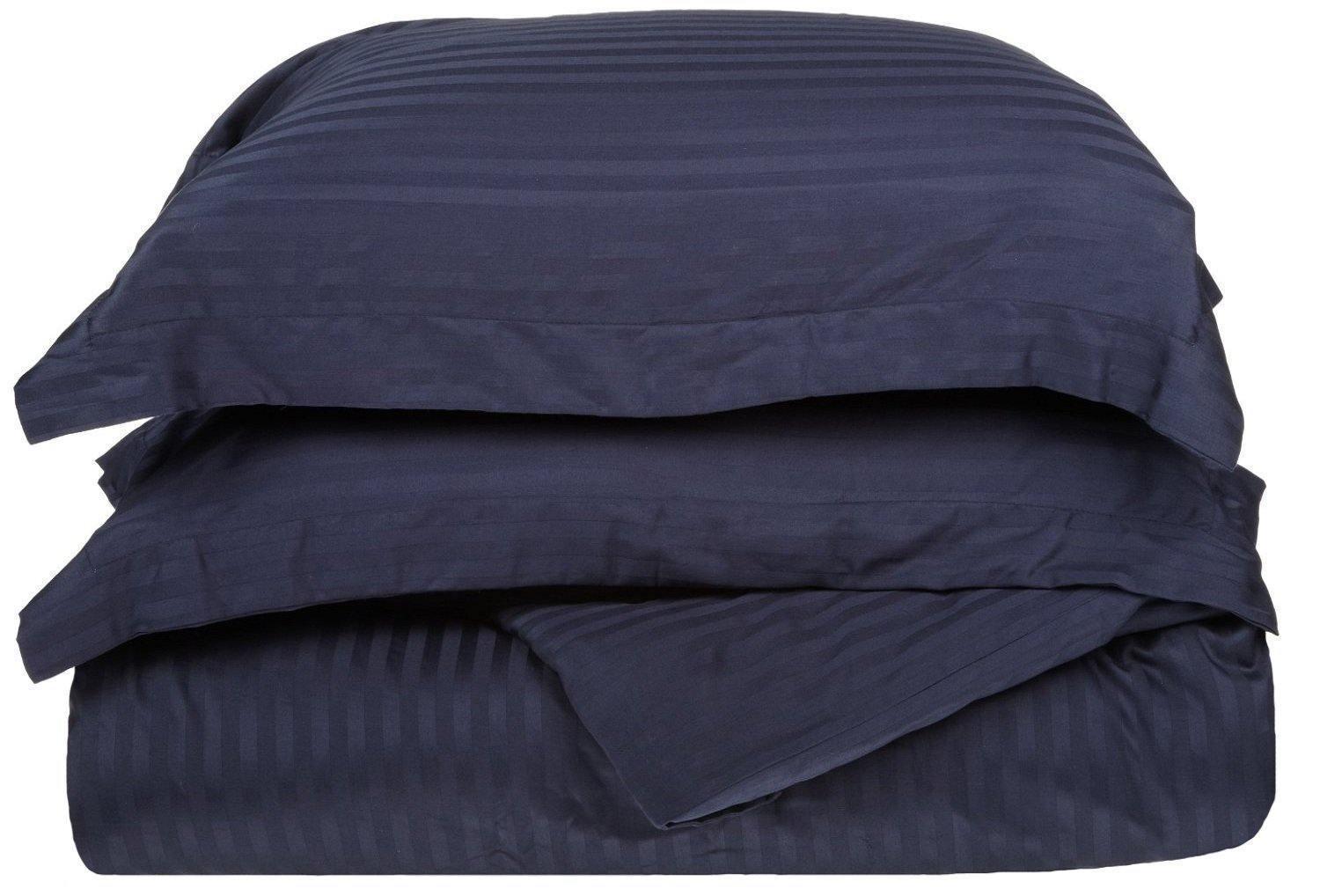 400-Thread Count 100% Egyptian Cotton Elegant Stripes Duvet Cover Set FredCo