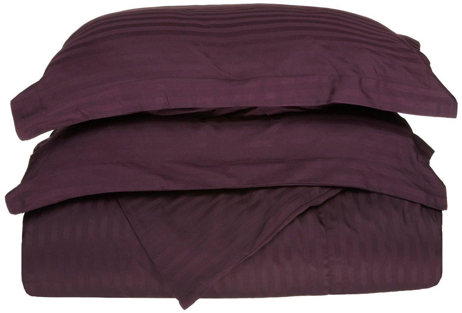 400-Thread Count 100% Egyptian Cotton Elegant Stripes Duvet Cover Set FredCo