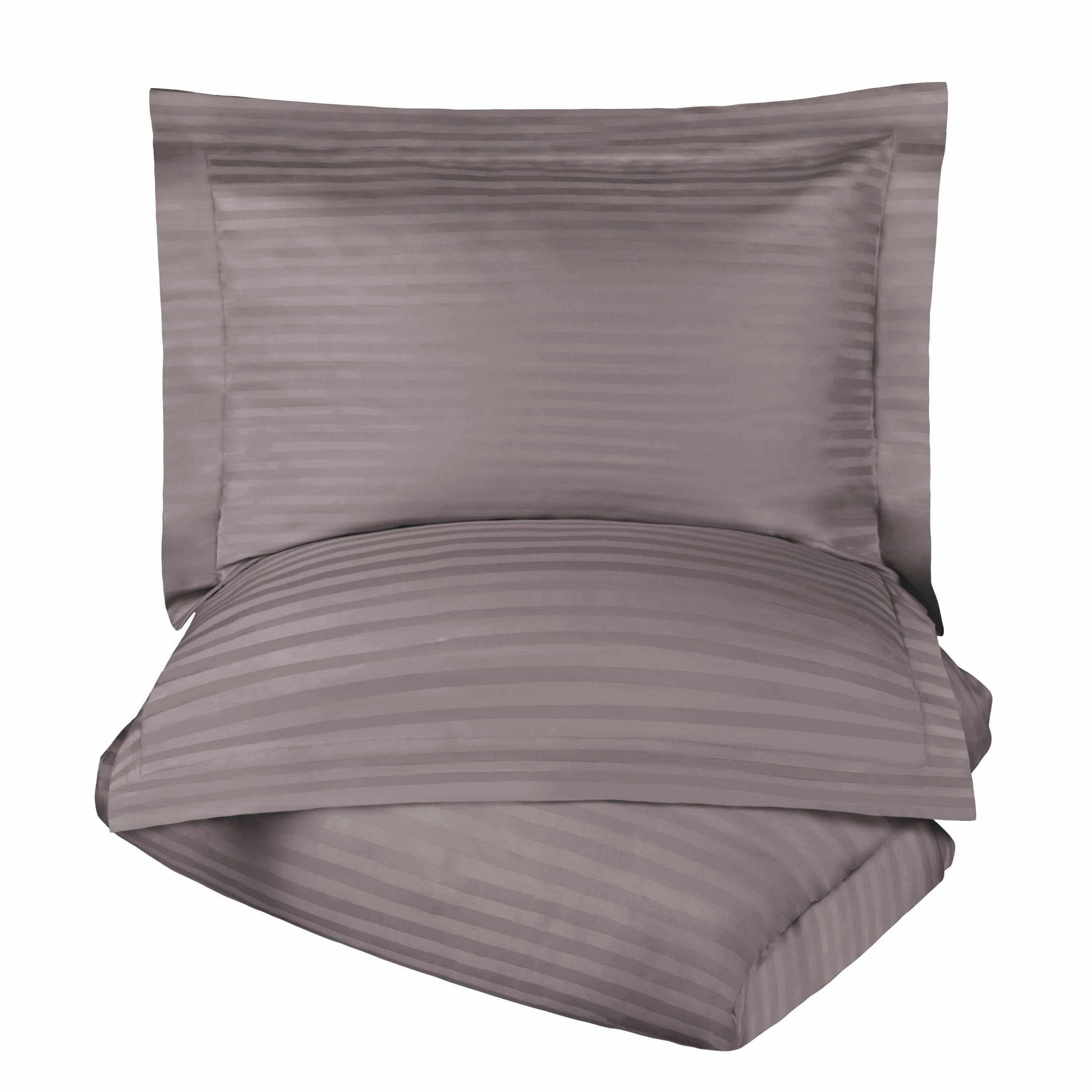400-Thread Count 100% Egyptian Cotton Elegant Stripes Duvet Cover Set FredCo