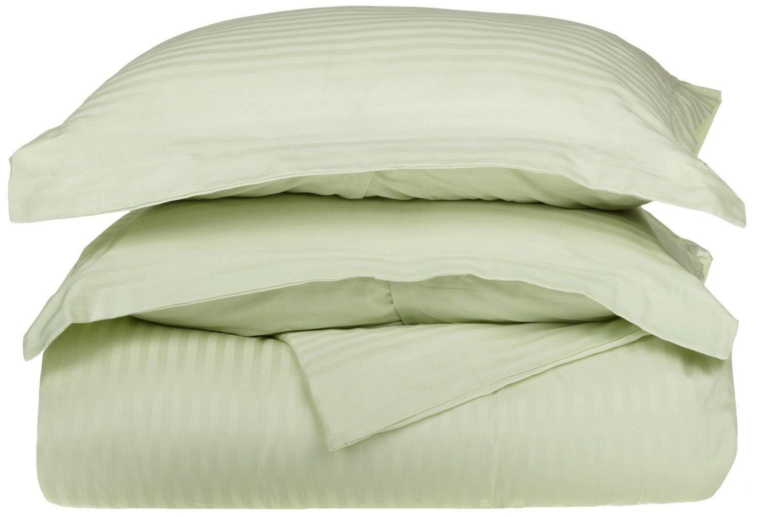 400-Thread Count 100% Egyptian Cotton Elegant Stripes Duvet Cover Set FredCo