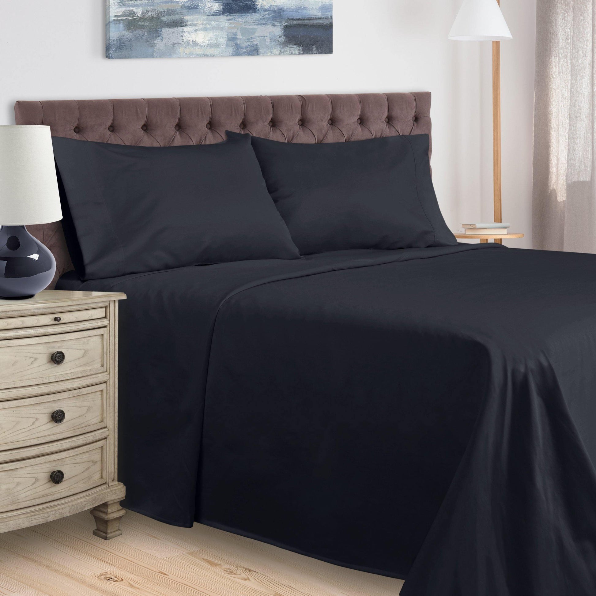 400-Thread Count 100% Egyptian Cotton Soft Deep Pocket Sheet Set FredCo