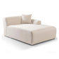 Modern beige chaise lounge sofa with pillow, FredCo International home furniture