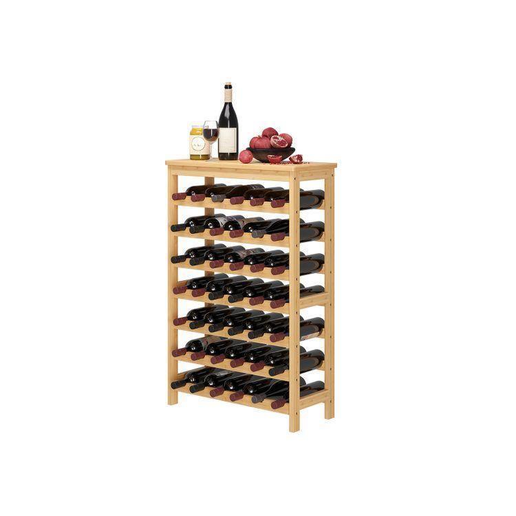 42-Bottle Wine Rack, Bamboo FredCo