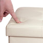 43" Faux Leather Ottoman FredCo