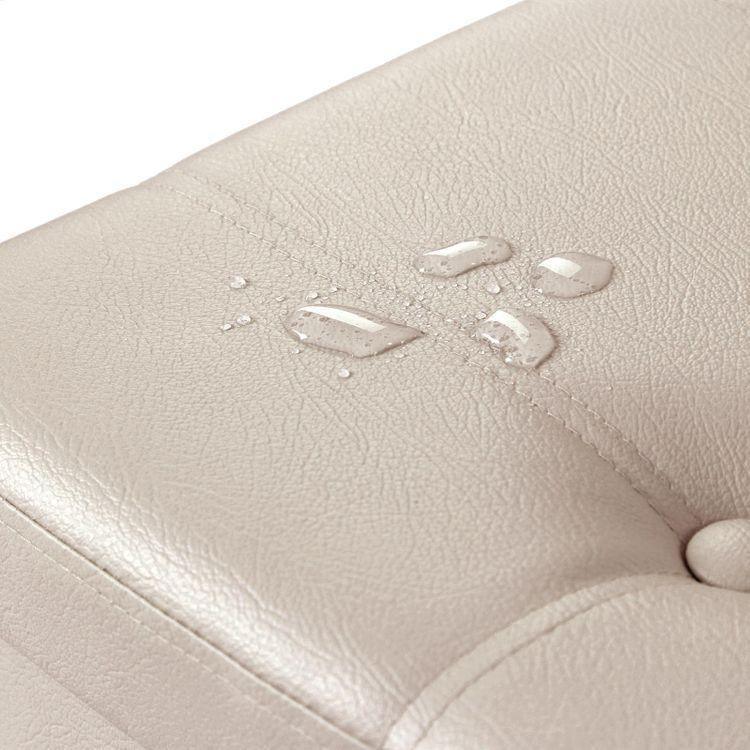 43" Faux Leather Ottoman FredCo