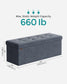 43'' Folding Storage Ottoman Bench FredCo