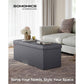 43 Inches Folding Storage Ottoman Bench FredCo