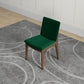 Laura Mid-Century Modern Solid Wood Dining Chair Set of 2 Green Velvet 20 x 20 x 32 inches FredCo