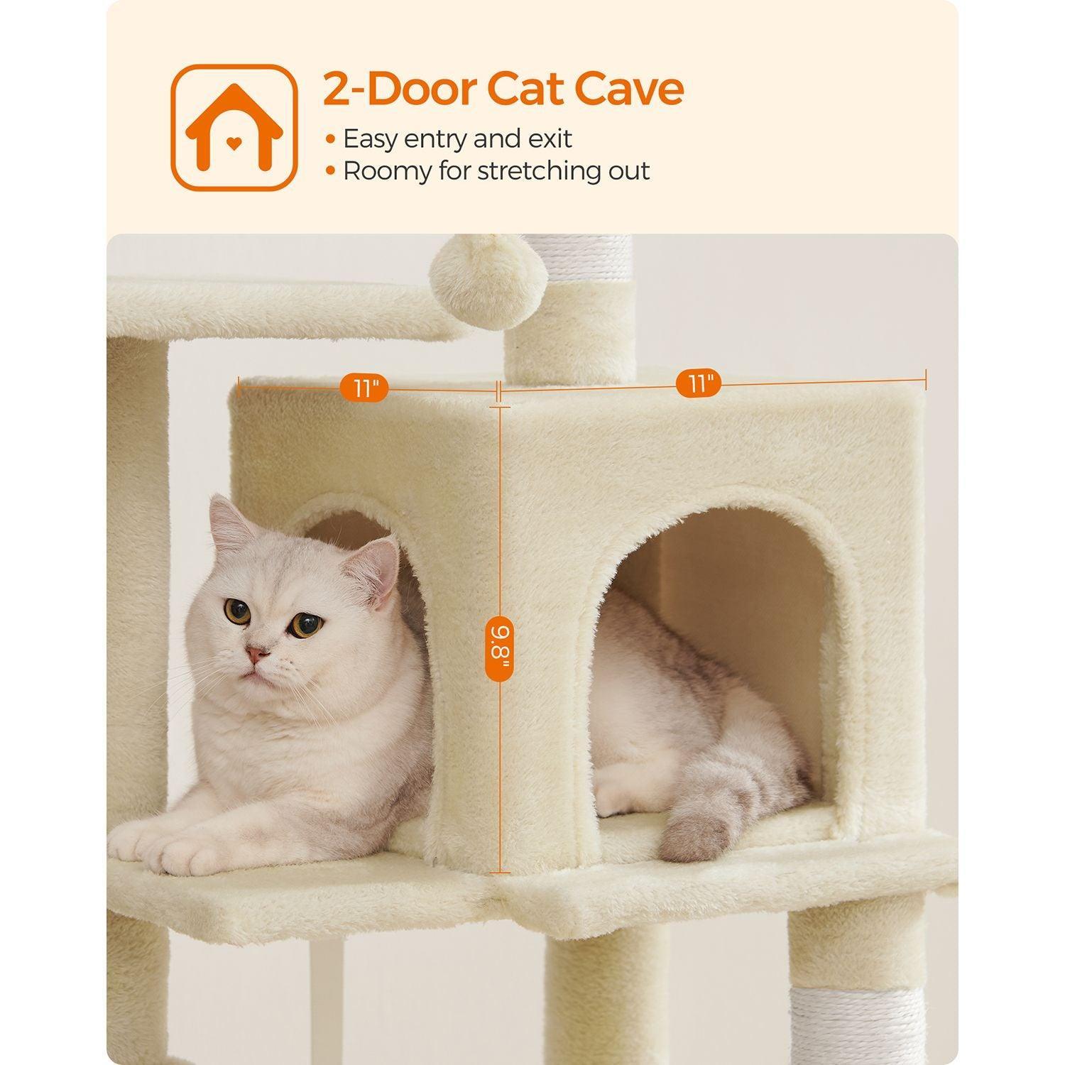 44.1-Inch Cat Tree Beige FredCo