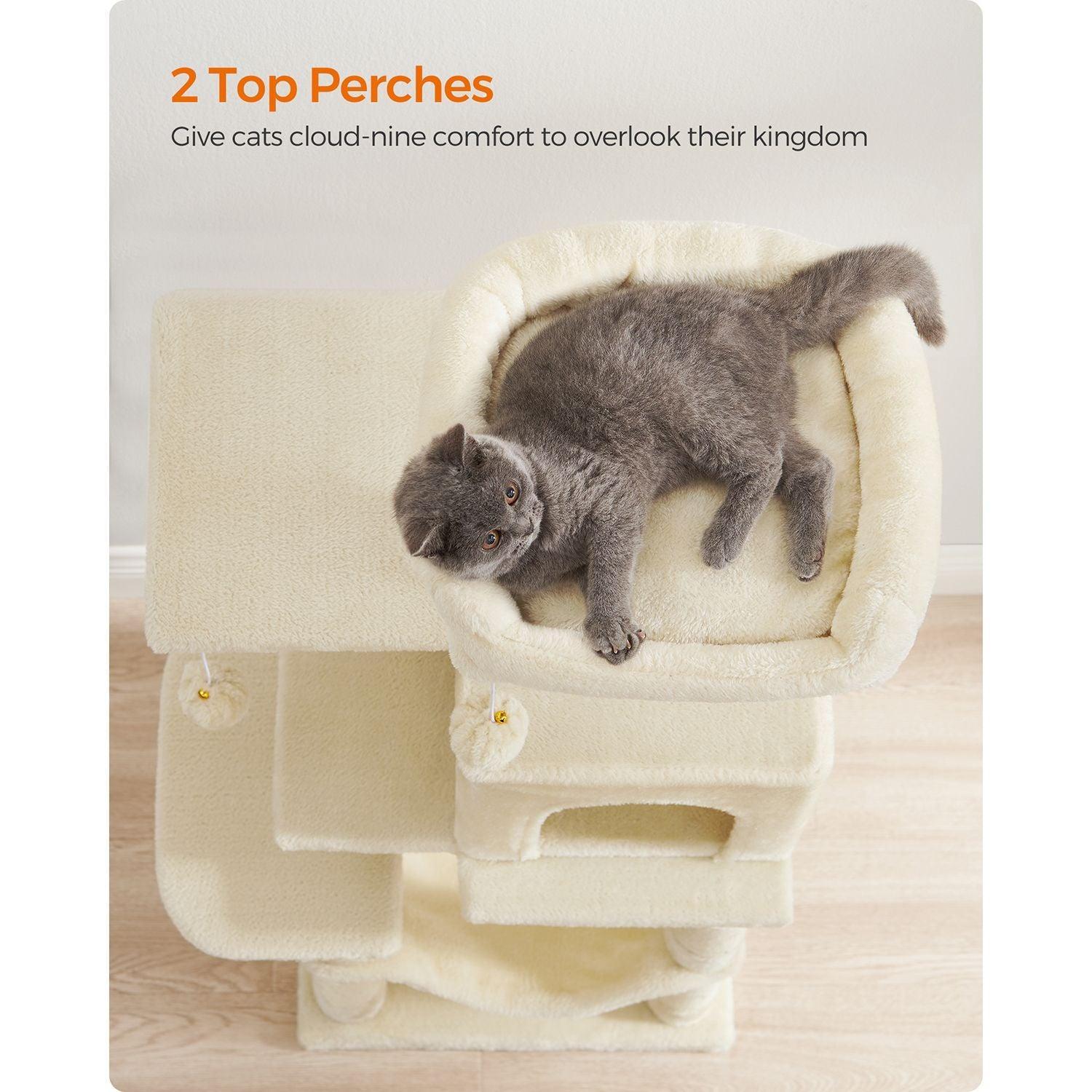 44.1-Inch Cat Tree Beige FredCo