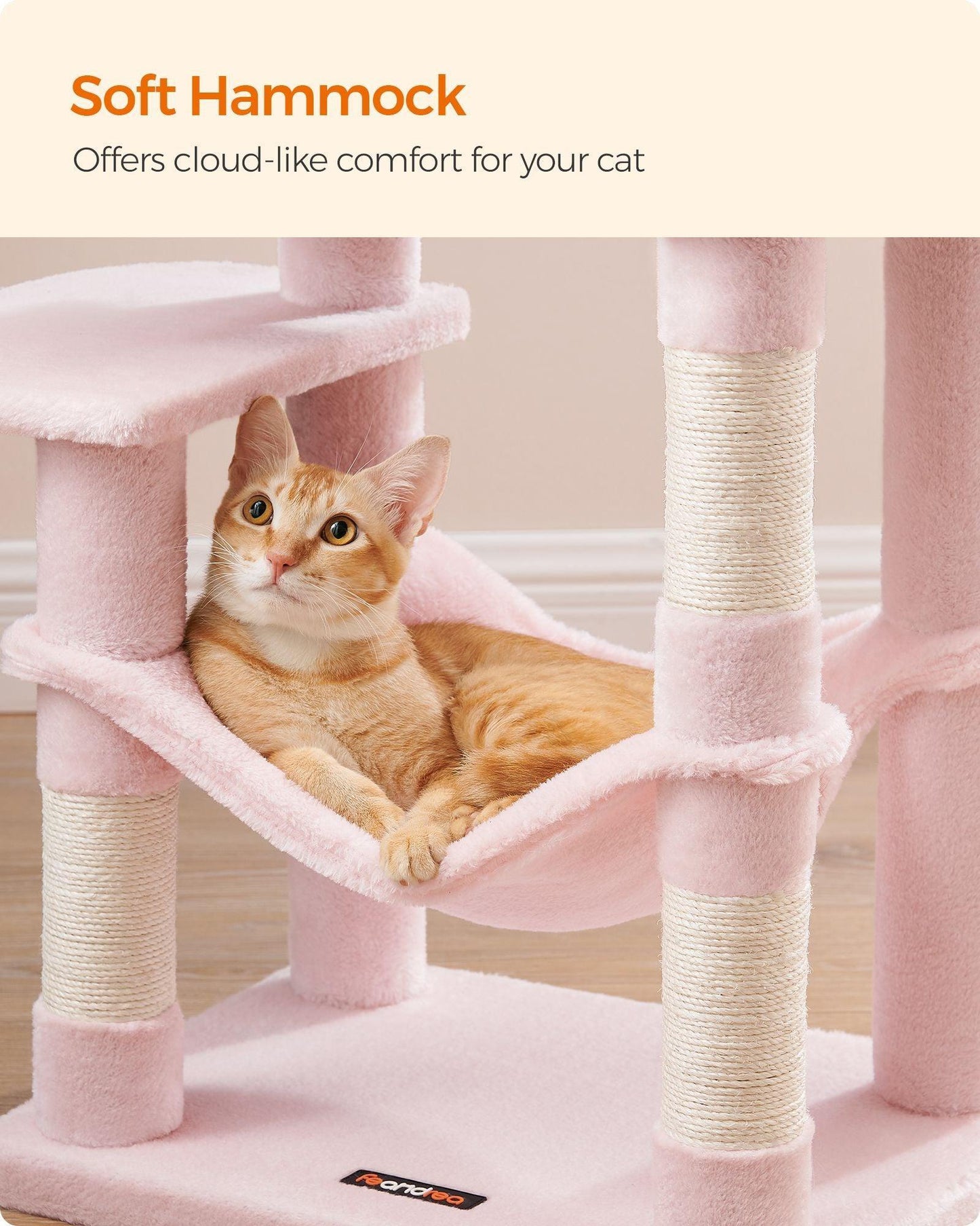44.1-Inch Cat Tree Jelly Pink FredCo