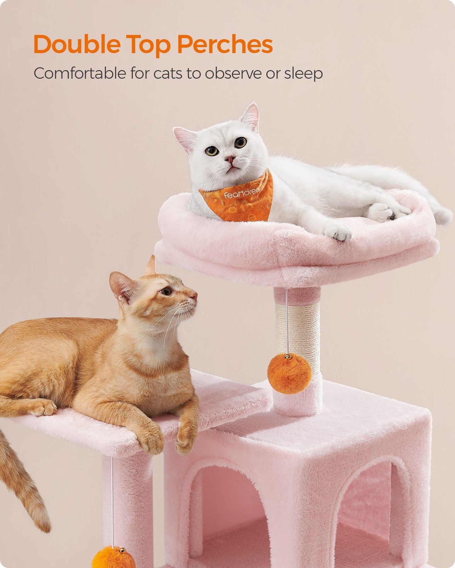 44.1-Inch Cat Tree Jelly Pink FredCo