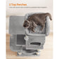 44.1-Inch Cat Tree Light Gray FredCo