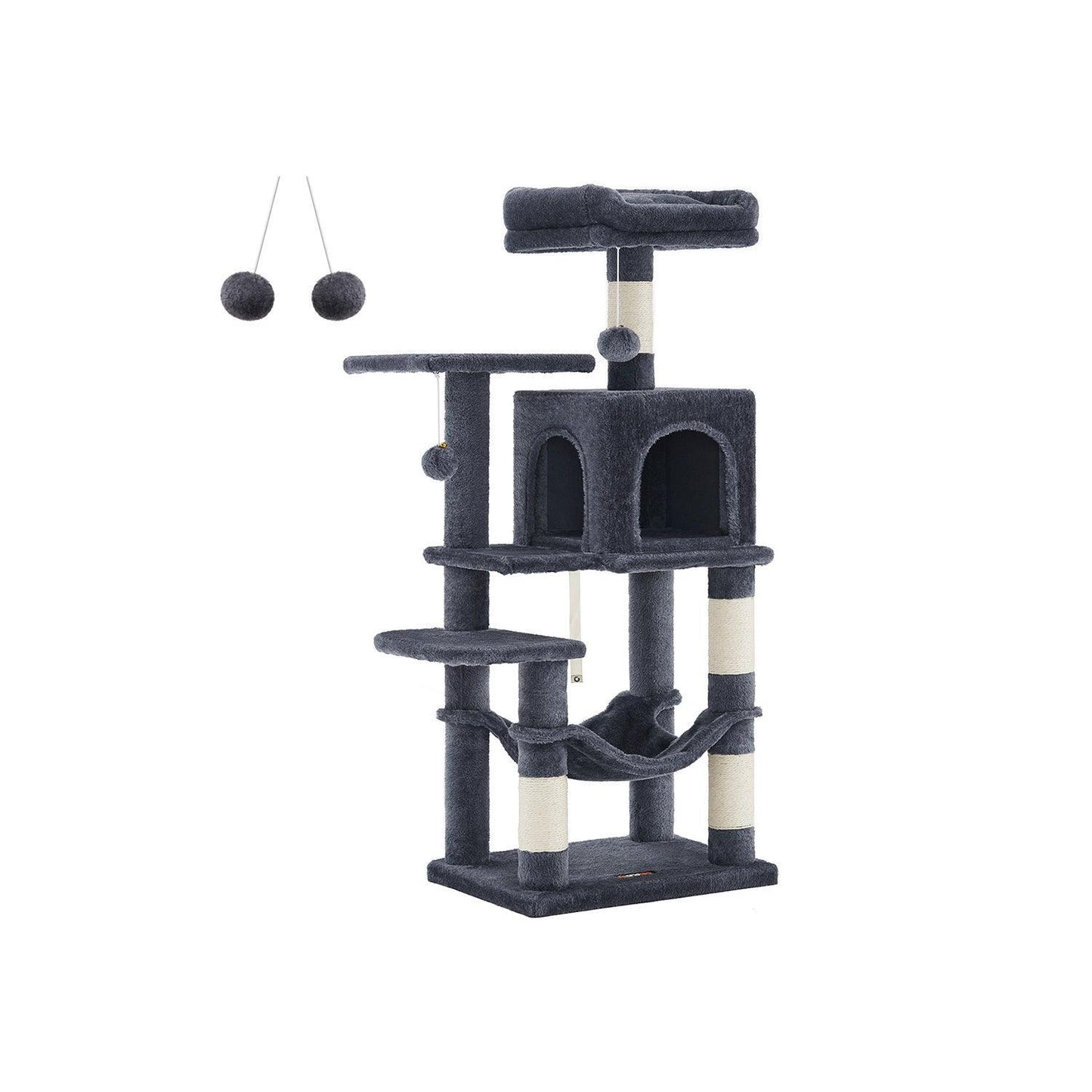 44.1-Inch Cat Tree Smoky Gray FredCo