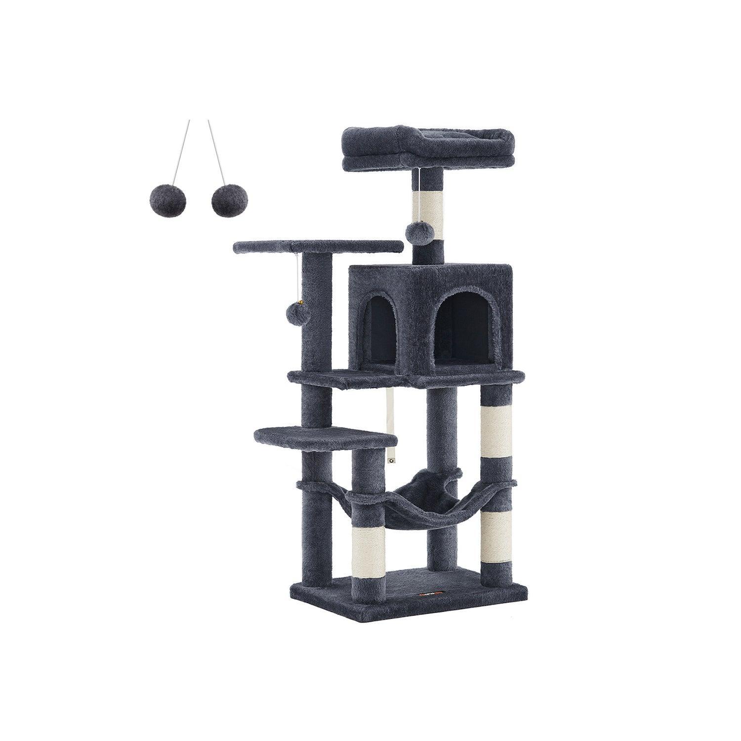44.1-Inch Cat Tree Smoky Gray FredCo